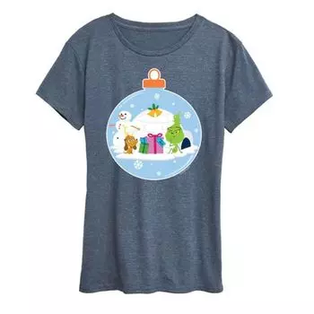 Женская футболка с принтом "Домик Гринча" Dr Seuss Little Grinch Licensed Character, синий