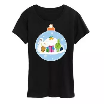 Женская футболка с принтом "Домик Гринча" Dr Seuss Little Grinch Licensed Character, черный