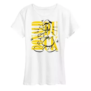 Женская футболка с принтом Дональда Дака в уличном стиле Disney, белый