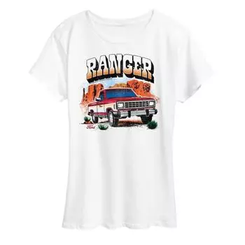 Женская футболка с принтом Ford '83 Ranger Licensed Character, белый