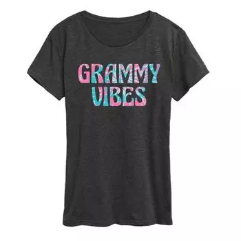 Женская футболка с принтом Grammy vibes Licensed Character, серый