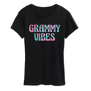 Женская футболка с принтом Grammy vibes Licensed Character, черный