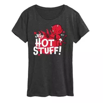 Женская футболка с принтом «hot stuff» Licensed Character, серый