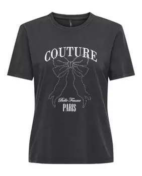 Женская футболка с принтом и коротким рукавом Only, чёрный