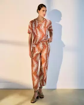 Женская футболка с принтом и короткими рукавами Woman El Corte Ingls, коричневый