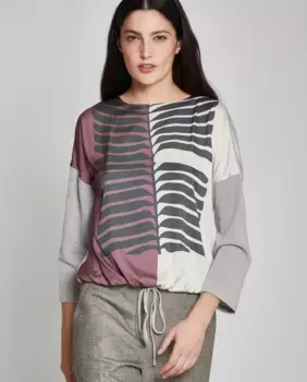 Женская футболка с принтом и рукавом реглан Trucco, мультиколор