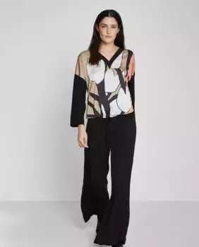 Женская футболка с принтом и V-образным вырезом Trucco, мультиколор