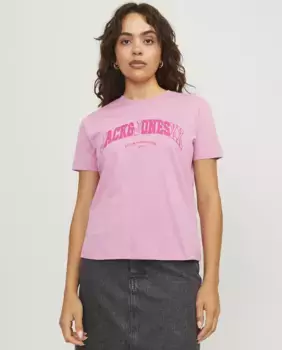 Женская футболка с принтом Jack & Jones, розовый