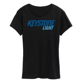 Женская футболка с принтом Keystone Light Licensed Character, черный