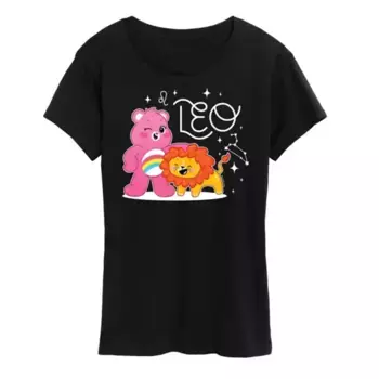 Женская футболка с принтом льва и медведями Care Bears Licensed Character, черный