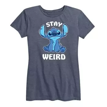 Женская футболка с принтом «Lilo & Stitch Stay Stryker» Disney, синий