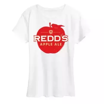 Женская футболка с принтом логотипа Redd's Apple Ale Licensed Character, белый