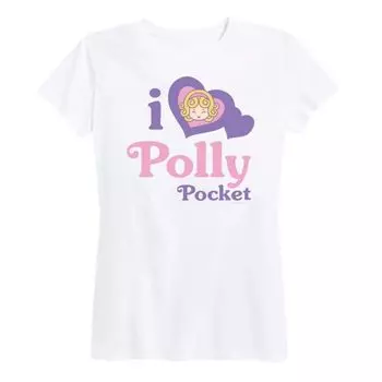 Женская футболка с принтом "Love" Polly Pocket, белый