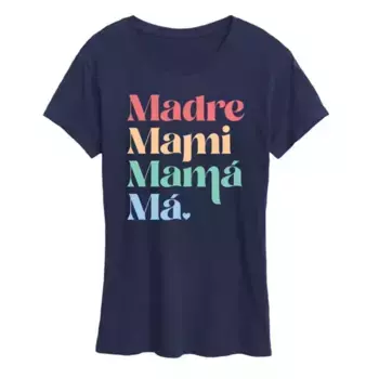 Женская футболка с принтом Madre Names Licensed Character, синий