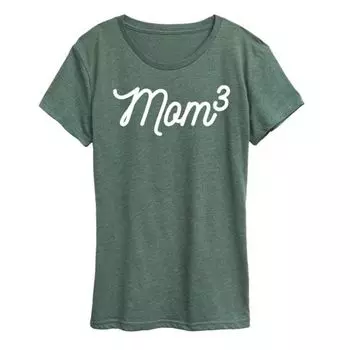 Женская футболка с принтом "Мама в кубе" Unbranded, зеленый