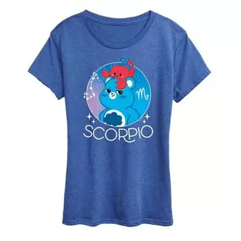 Женская футболка с принтом медведей-скорпионов Care Bears Licensed Character, синий
