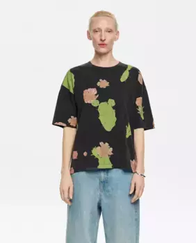 Женская футболка с принтом оверсайз Bimba y Lola, черный