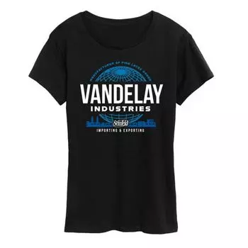 Женская футболка с принтом Seinfeld Vandelay Industries Licensed Character, черный