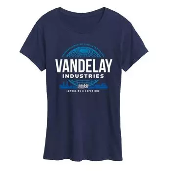 Женская футболка с принтом Seinfeld Vandelay Industries Licensed Character, синий