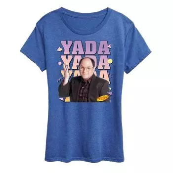Женская футболка с принтом Seinfeld yada yada Licensed Character, синий