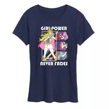 Женская футболка с принтом She-Ra Girl Power Never Famous Licensed Character, синий