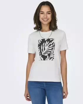 Женская футболка с принтом спереди Only, белый