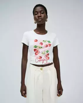 Женская футболка с принтом спереди Salsa Jeans, белый