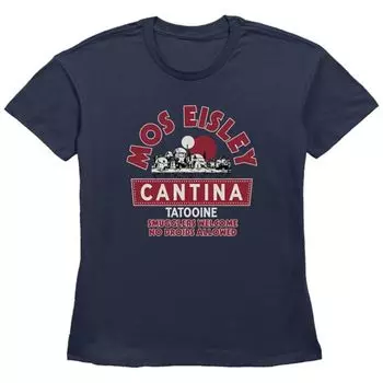 Женская футболка с принтом Star Wars Mos Eisley Cantina Tatooine Basic Fit Licensed Character, синий