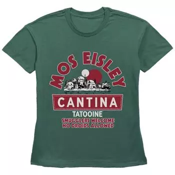 Женская футболка с принтом Star Wars Mos Eisley Cantina Tatooine Basic Fit Licensed Character, цвет pine