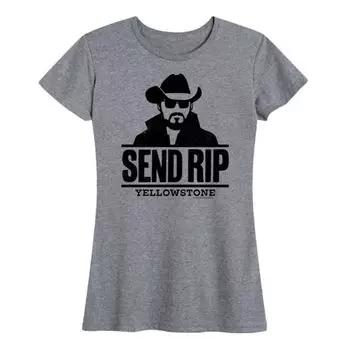 Женская футболка с принтом Yellowstone Send Rip Licensed Character, серый