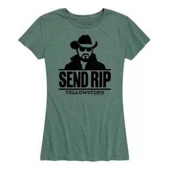 Женская футболка с принтом Yellowstone Send Rip Licensed Character, зеленый