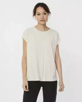 Женская футболка с прямым воротником и короткими рукавами Vero Moda, цвет Crudo