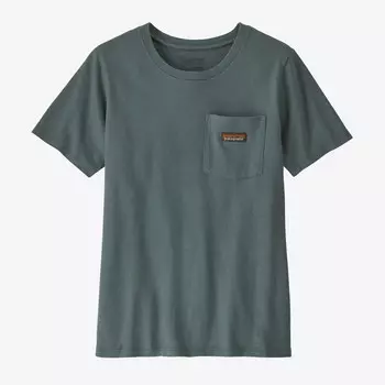 Женская футболка с рабочим карманом Patagonia, нуво зеленый