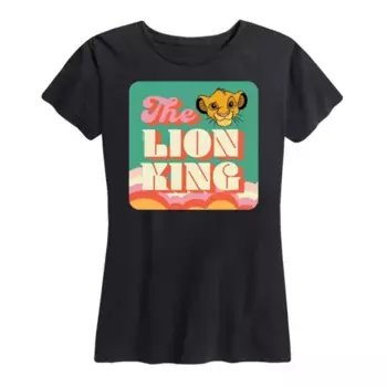 Женская футболка с ретро-графикой «Король Лев Симба» Disney, черный