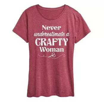 Женская футболка с рисунком A Crafty Woman Licensed Character, цвет Heather Dark Red