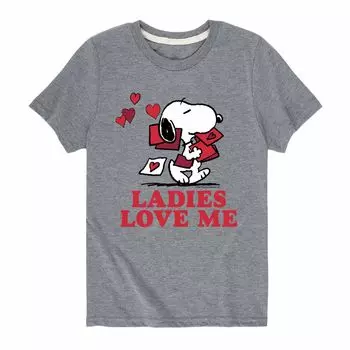 Женская футболка с рисунком «Арахис» Love Me для мальчиков 8–20 лет Licensed Character