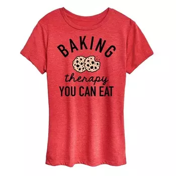 Женская футболка с рисунком Baking Therapy Licensed Character, цвет Heather Red