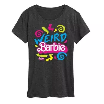Женская футболка с рисунком Barbie The Movie Weird Barbie Licensed Character, цвет Heather Charcoal