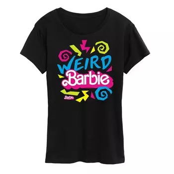 Женская футболка с рисунком Barbie The Movie Weird Barbie Licensed Character, черный
