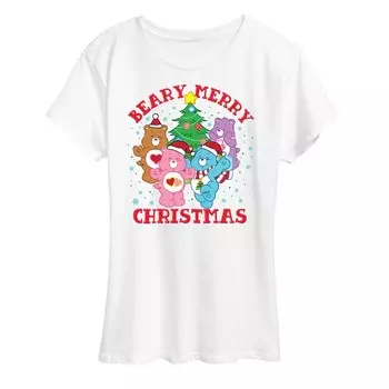 Женская футболка с рисунком Bears Beary Merry Christmas Licensed Character, белый