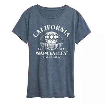 Женская футболка с рисунком California Napa Valley Licensed Character, цвет Heather Blue