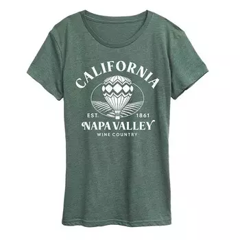 Женская футболка с рисунком California Napa Valley Licensed Character, цвет Heather Green