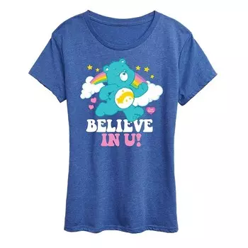 Женская футболка с рисунком Care Bears Believe In U Licensed Character, цвет Dark Blue