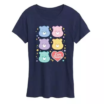 Женская футболка с рисунком Care Bears Group Licensed Character, темно-синий