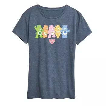 Женская футболка с рисунком Care Bears пастельной линейки Licensed Character, цвет Heather Blue