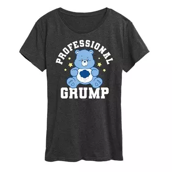 Женская футболка с рисунком Care Bears Professional Grump Licensed Character, цвет Heather Charcoalgray