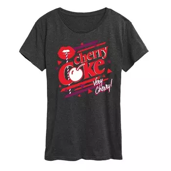 Женская футболка с рисунком Cherry Coke Very Cherry Licensed Character, цвет Heather Charcoal