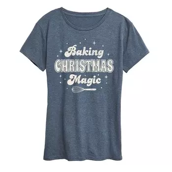 Женская футболка с рисунком Christmas Magic для выпечки Licensed Character, цвет Heather Blue