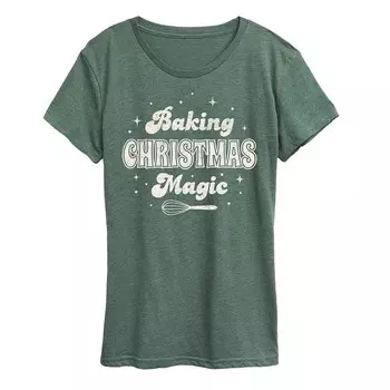 Женская футболка с рисунком Christmas Magic для выпечки Licensed Character, цвет Heather Green