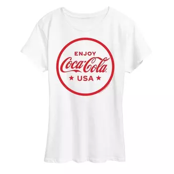 Женская футболка с рисунком Coca-Cola USA Licensed Character, белый